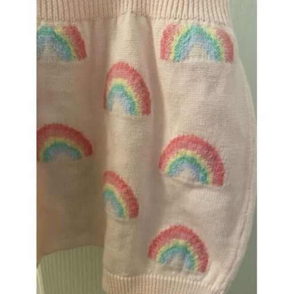 Angel Dear Rainbow Suspender Knit Shorts Bloomers Pink Size 12-18 Months NWT - Picture 4 of 9
